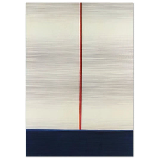 KOMPOSITION BLAU ROT AUF WEISS 1965 - BLINKY PALERMO Brushed Aluminum Print - 70x100 cm / 28x40 inches | BLINKY PALERMO Aluminum Print | BLINKY PALERMO Prints