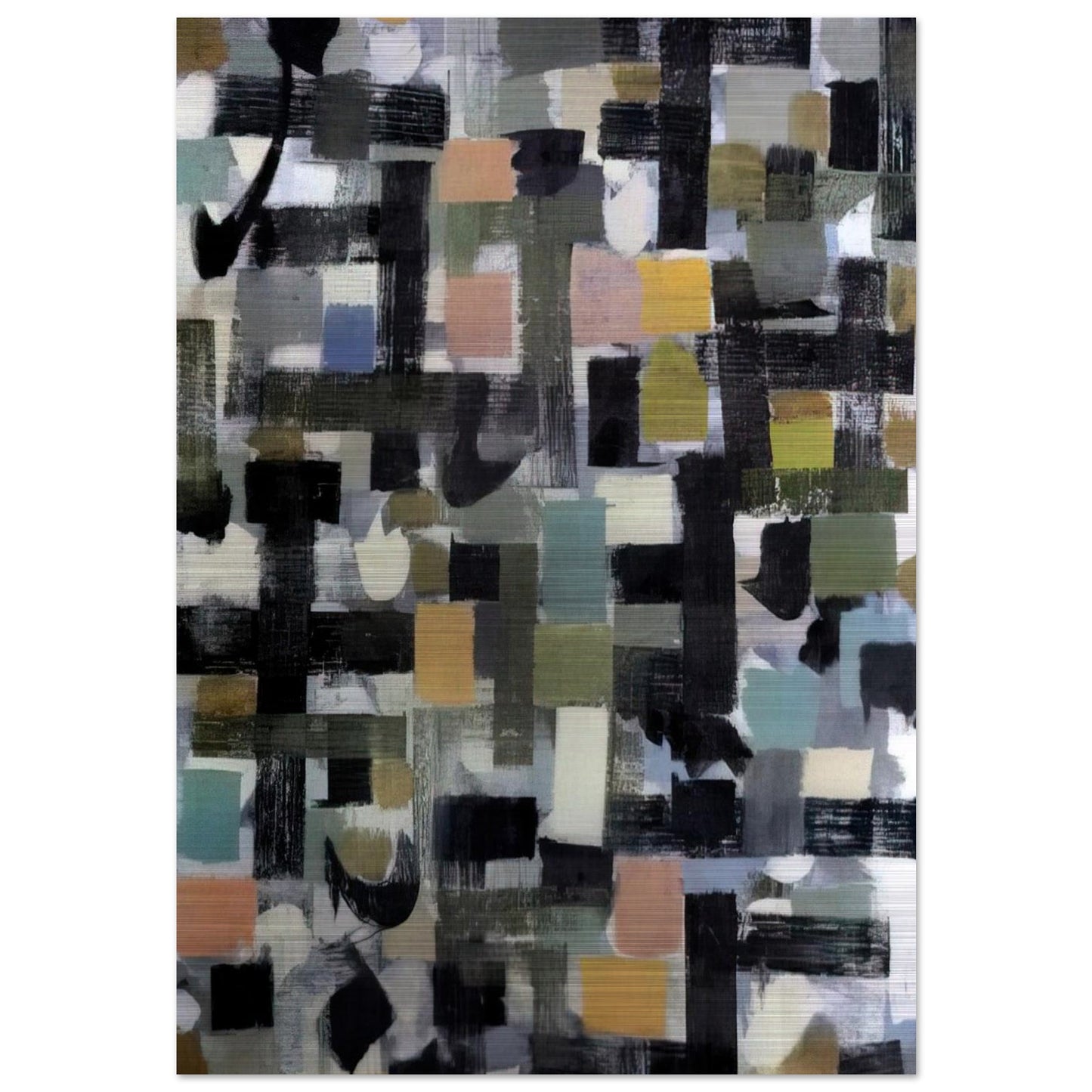 Number 13 - 1952 - Bradley Walker Tomlin Brushed Aluminum Print - 70x100 cm / 28x40 inches | Bradley Walker Tomlin Aluminum Print | Bradley Walker Tomlin Prints