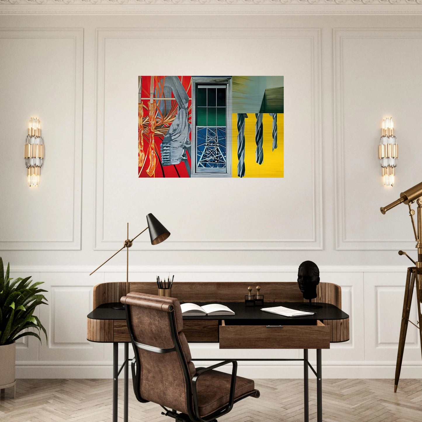 Industrial Cottage - James Rosenquist Brushed Aluminum Print - 70x100 cm / 28x40 inches | James Rosenquist Aluminum Print | James Rosenquist Prints