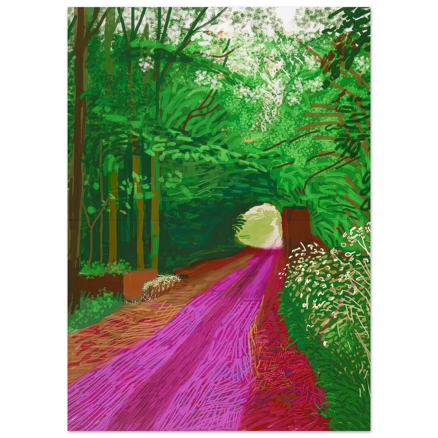 David Hockney - David Hockney Wall art - 30x45 cm / 12x18 inches - Premium Wooden Framed Poster With Fine Art Paper - Wood frame