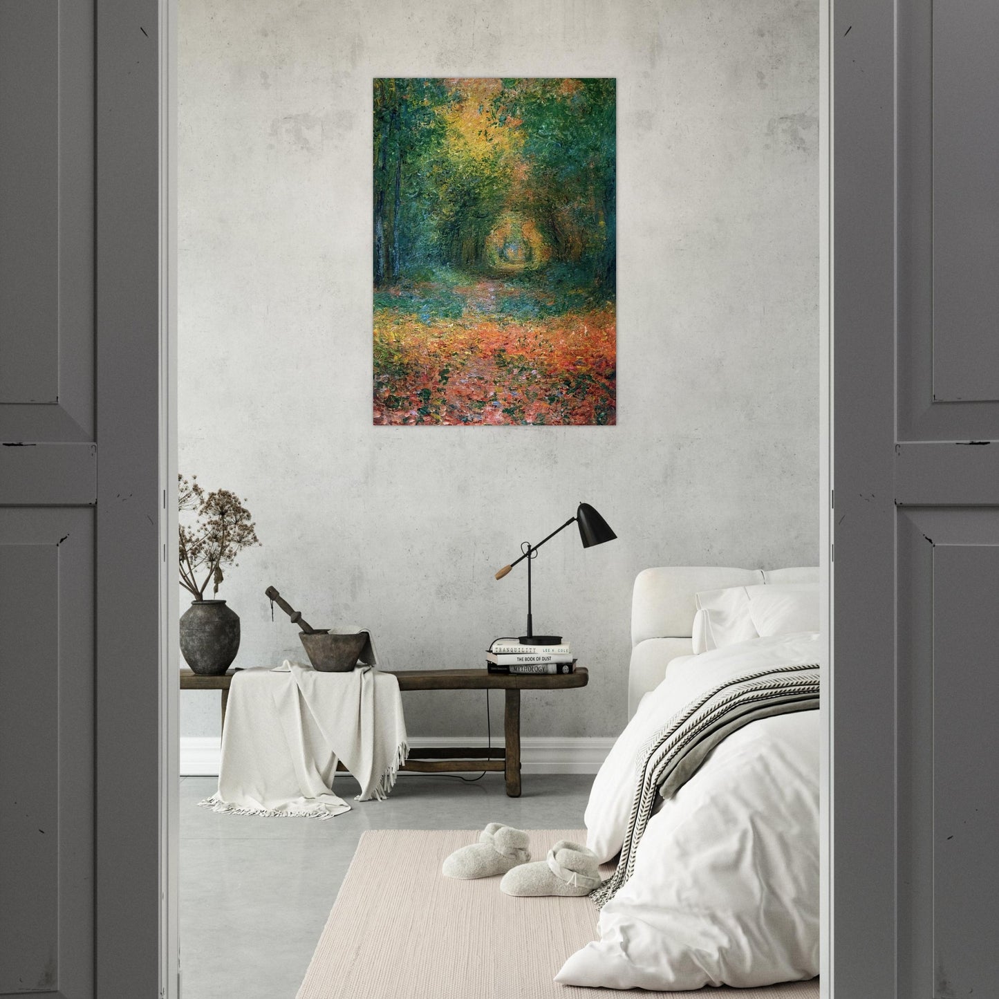 The Undergrowth in the Forest of Saint-Germain - claude monet Brushed Aluminum Print - 70x100 cm / 28x40 inches | claude monet Aluminum Print | claude monet Prints