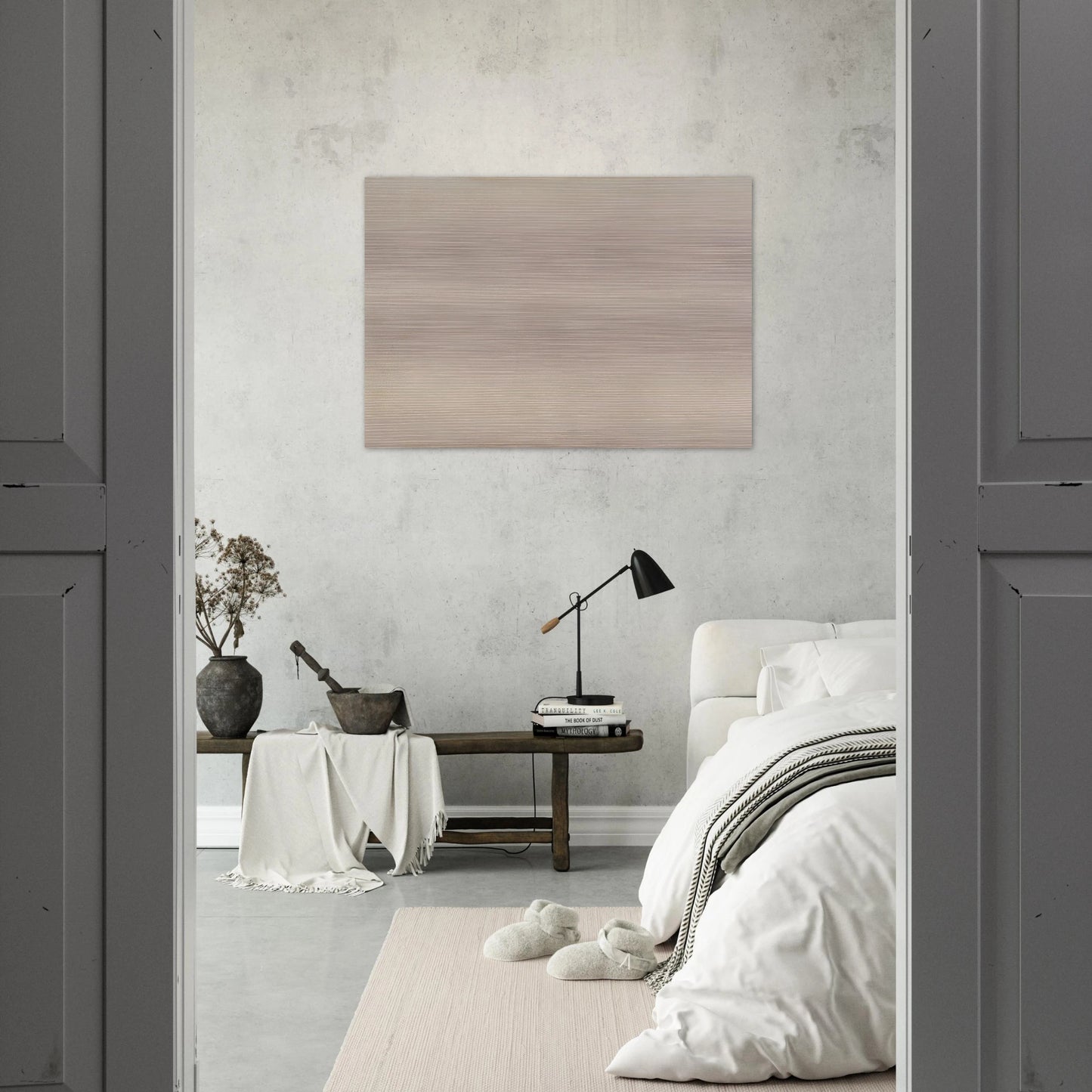Peach Glow - 1958 - Gene Davis Brushed Aluminum Print - 70x100 cm / 28x40 inches | Gene Davis Aluminum Print | Gene Davis Prints