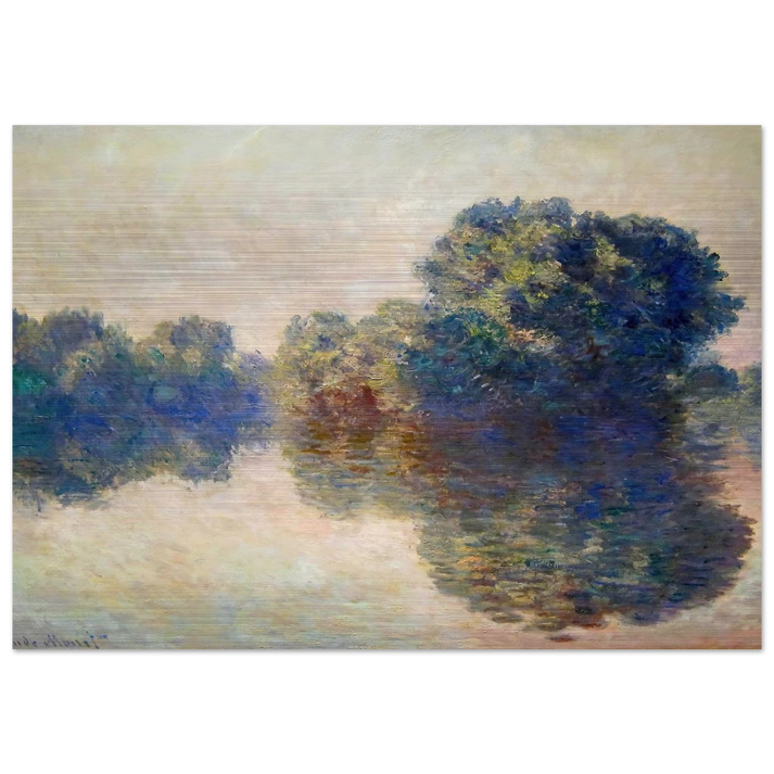 The Seine near Giverny - claude monet Brushed Aluminum Print - 70x100 cm / 28x40 inches | claude monet Aluminum Print | claude monet Prints