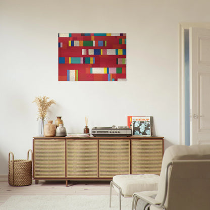 Rosso Perugino - 1979 - Piero Dorazio Brushed Aluminum Print - 70x100 cm / 28x40 inches | Piero Dorazio Aluminum Print | Piero Dorazio Prints