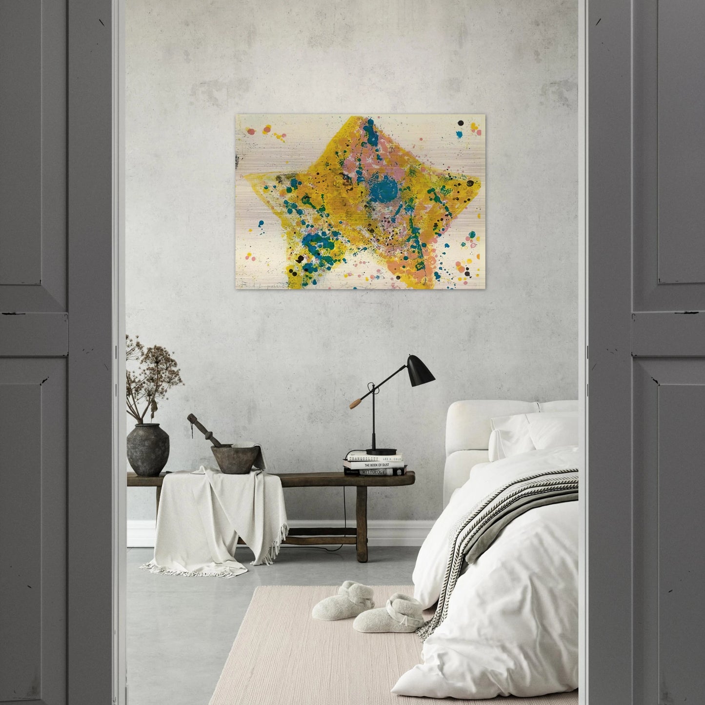 Star - Sam Francis Brushed Aluminum Print - 70x100 cm / 28x40 inches | Sam Francis Aluminum Print | Sam Francis Prints