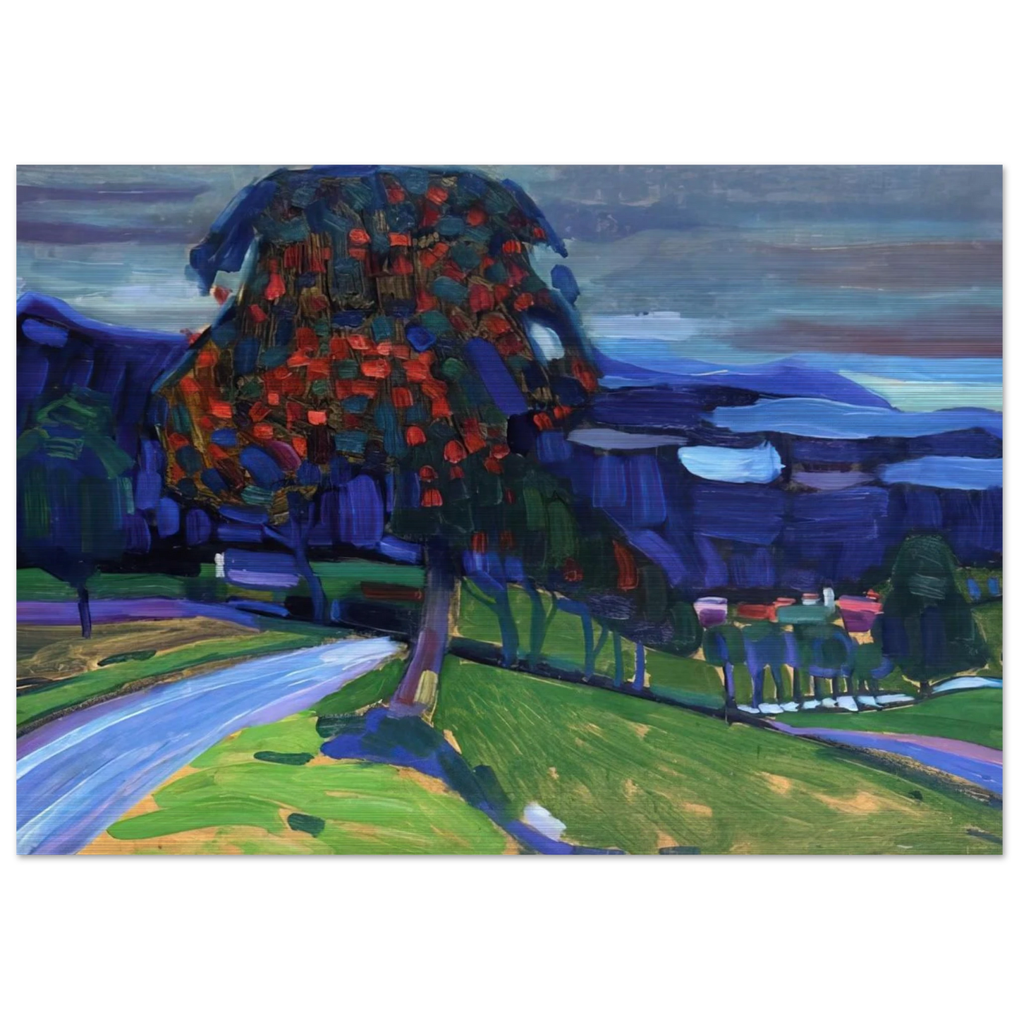 AUTUMN IN MURNAU 1908 - Wassily Kandinsky Brushed Aluminum Print - 70x100 cm / 28x40 inches | Wassily Kandinsky Aluminum Print | Wassily Kandinsky Prints