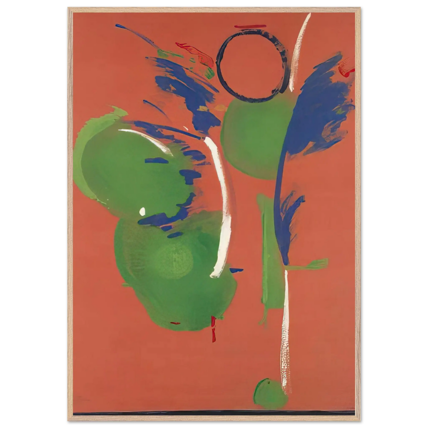 Helen Frankenthaler - Mary, Mary - 1987 Wall art - 50x70 cm / 20x28 Inches - Premium Wooden Framed Poster With Fine Art Paper - Wood frame