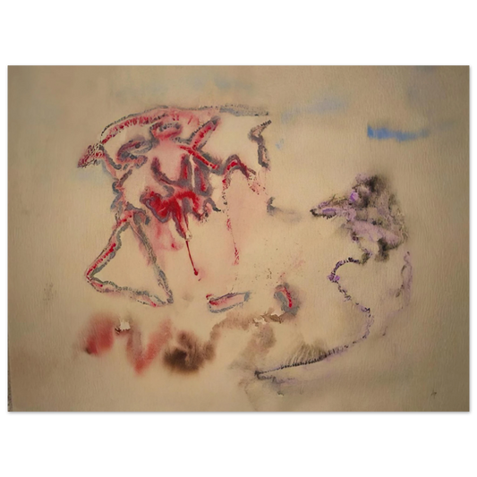 Henri Michaux - UNTITLED 1958  75x100 cm / 30x40inches Fine Art Poster
