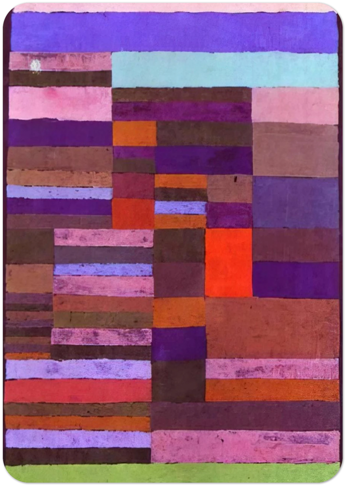 INDIVIDUALIZED ALTIMETRY OF STRIPES 1930 By Paul Klee Pack of 10 Post Cards | Paul Klee Post Cards | A6 (10.5 x 14.8 cm) - 4.1 x 5.8 inches