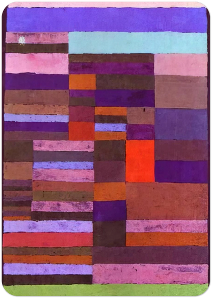 INDIVIDUALIZED ALTIMETRY OF STRIPES 1930 By Paul Klee Pack of 10 Post Cards | Paul Klee Post Cards | A6 (10.5 x 14.8 cm) - 4.1 x 5.8 inches