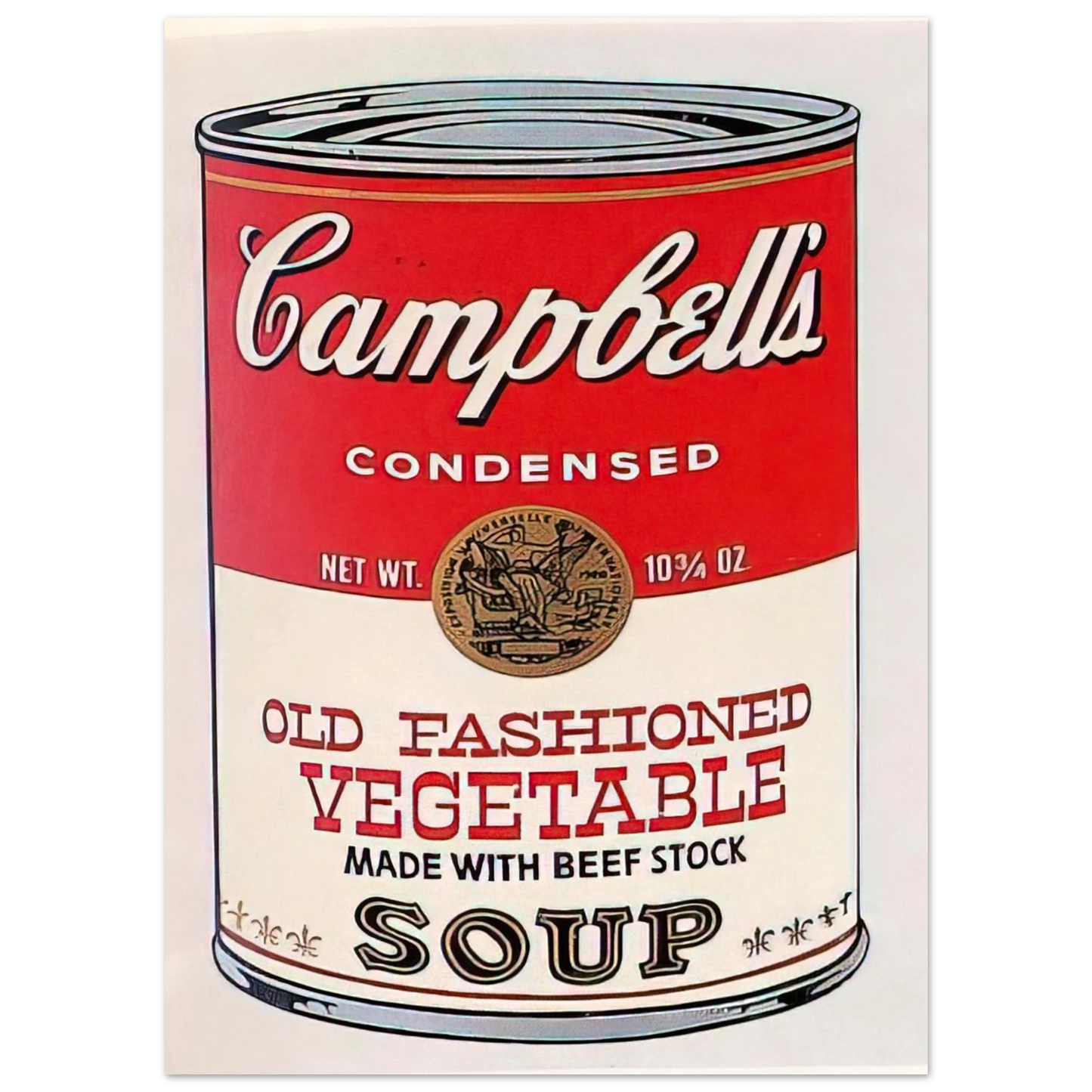 Andy Warhol - Campbell's Soup Can  Old Fashioned Vegetable  Fine Art Poster