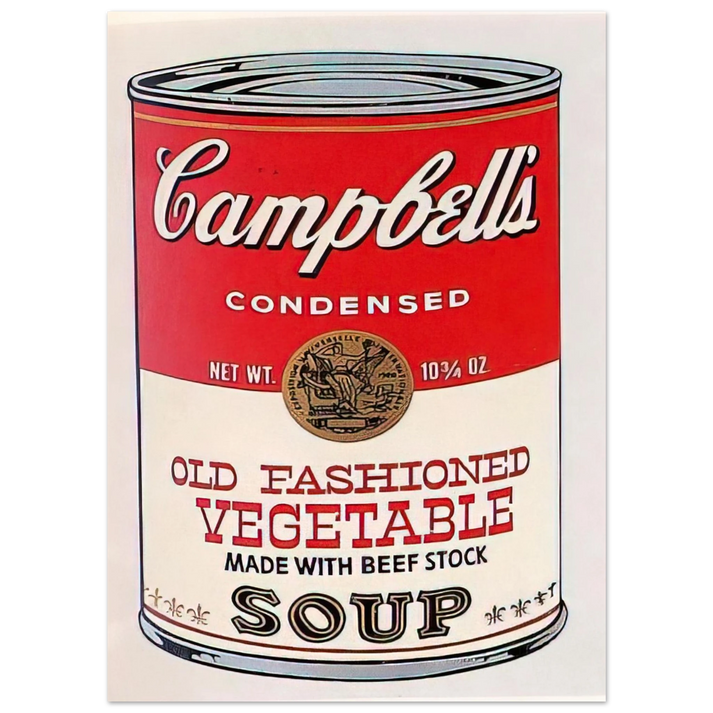 Andy Warhol - Campbell's Soup Can  Old Fashioned Vegetable  Fine Art Poster