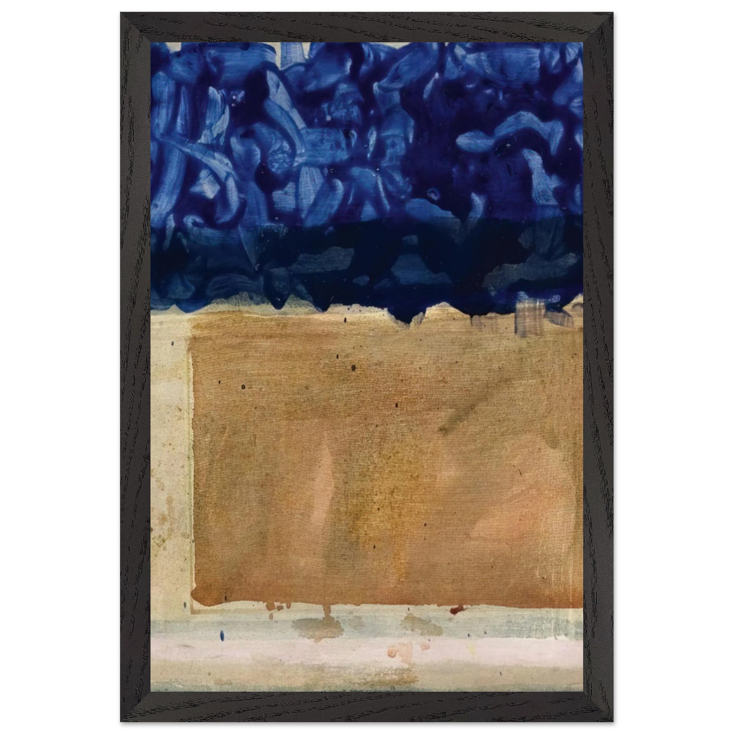 Helen Frankenthaler - Shoreline - 1952 Wall art - 70x100 cm / 28x40 inches - Premium Wooden Framed Poster With Fine Art Paper-canvas - White frame