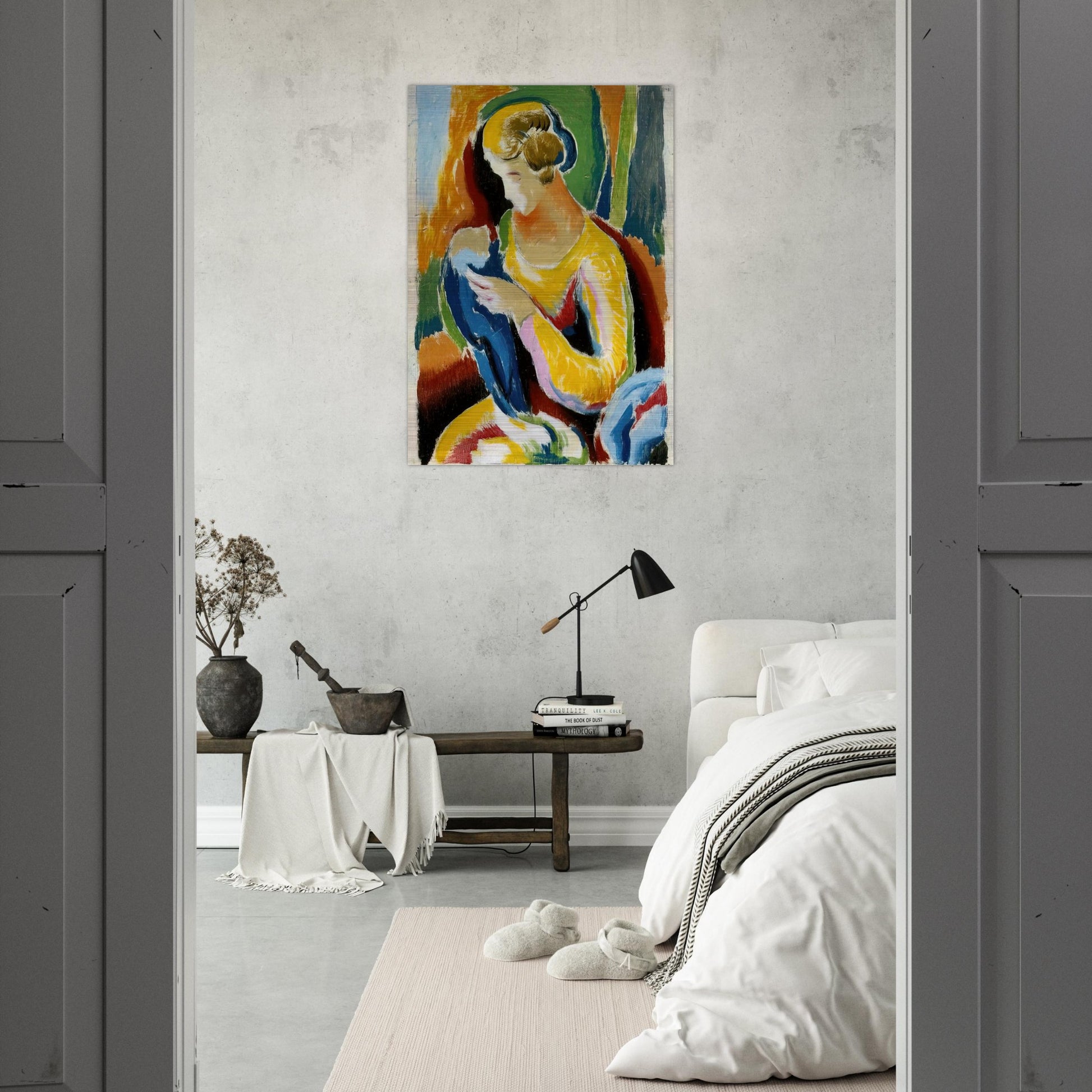 WOMAN 1920 - Thomas Hart Benton Brushed Aluminum Print - 70x100 cm / 28x40 inches | Thomas Hart Benton Aluminum Print | Thomas Hart Benton Prints