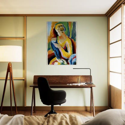 WOMAN 1920 - Thomas Hart Benton Brushed Aluminum Print - 70x100 cm / 28x40 inches | Thomas Hart Benton Aluminum Print | Thomas Hart Benton Prints