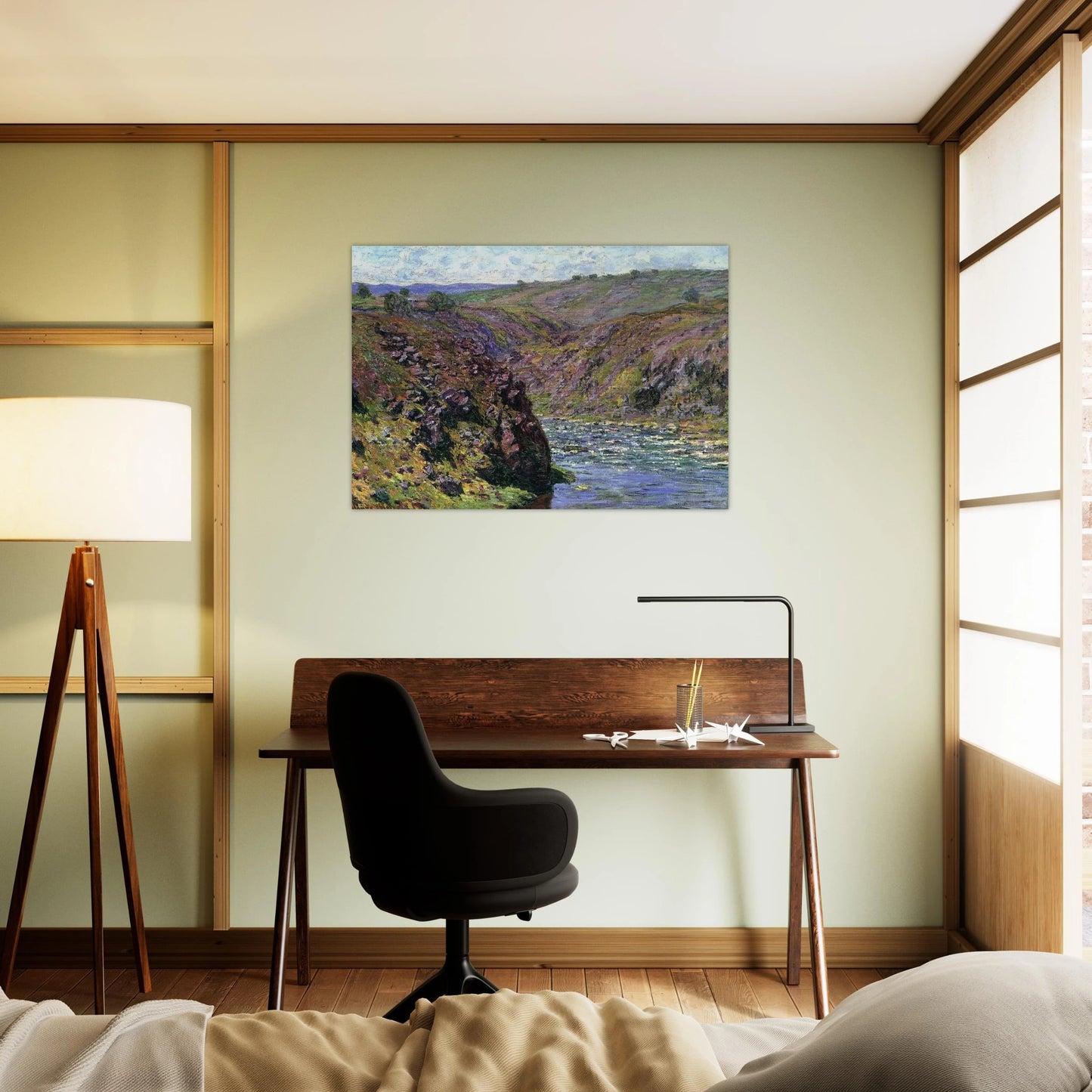 Valley of the Creuse, Sunlight Effect - claude monet Brushed Aluminum Print - 70x100 cm / 28x40 inches | claude monet Aluminum Print | claude monet Prints