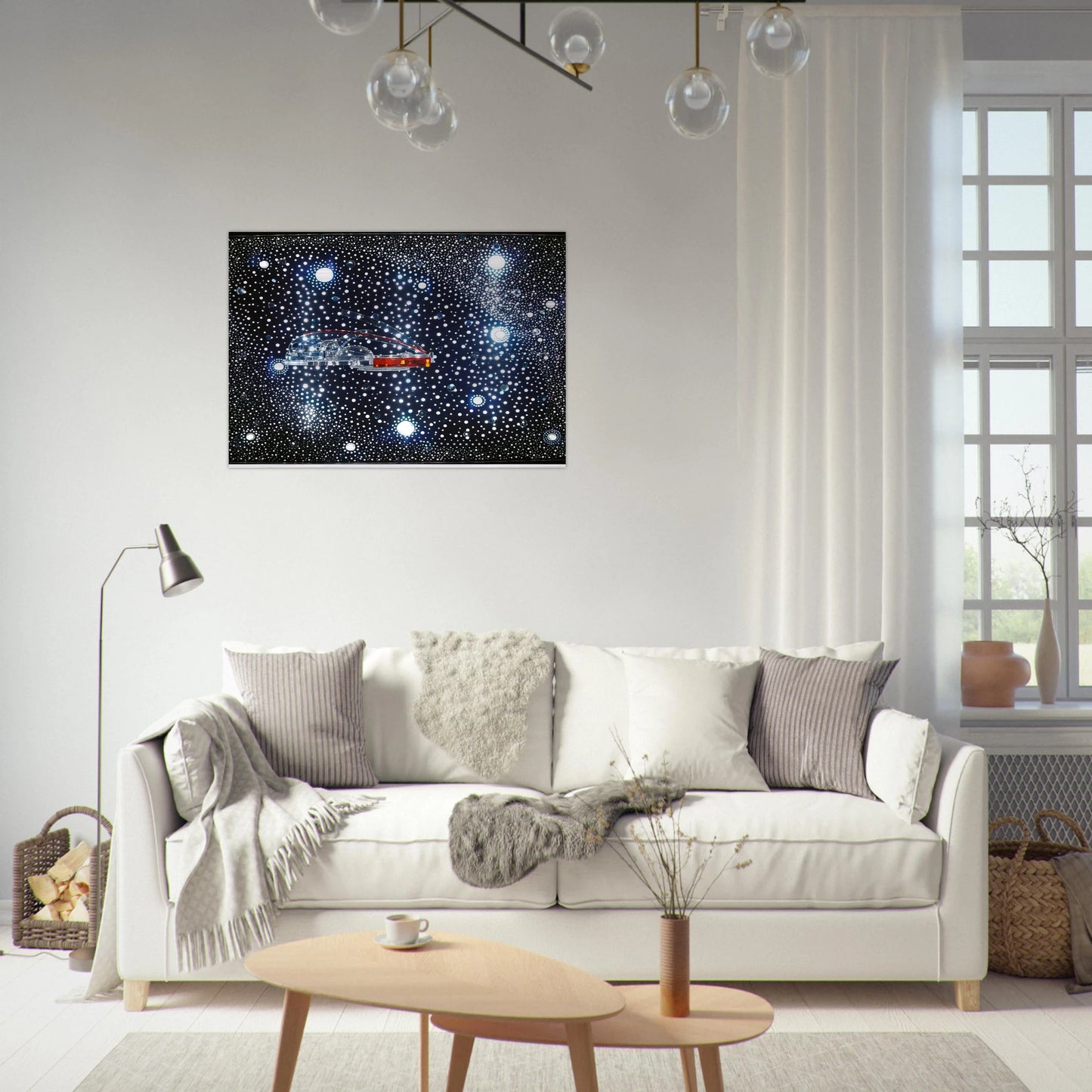 Constellation and Habitat of the Hydrospatial City, - 1973 - Gyula Kosice Brushed Aluminum Print - 70x100 cm / 28x40 inches | Gyula Kosice Aluminum Print | Gyula Kosice Prints