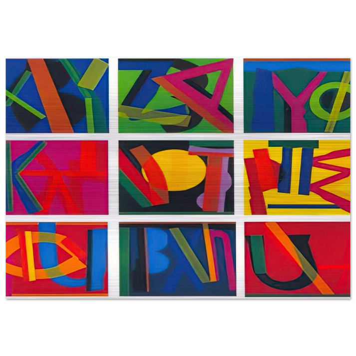 Untitled - Lettrism - Joao Vieira Brushed Aluminum Print - 70x100 cm / 28x40 inches | Joao Vieira Aluminum Print | Joao Vieira Prints