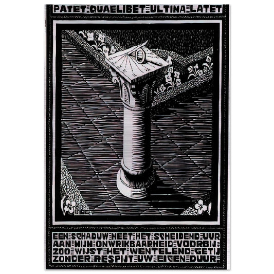 EMBLEMATA SUNDIAL - MC Escher Brushed Aluminum Print - 70x100 cm / 28x40 inches | MC Escher Aluminum Print | MC Escher Prints