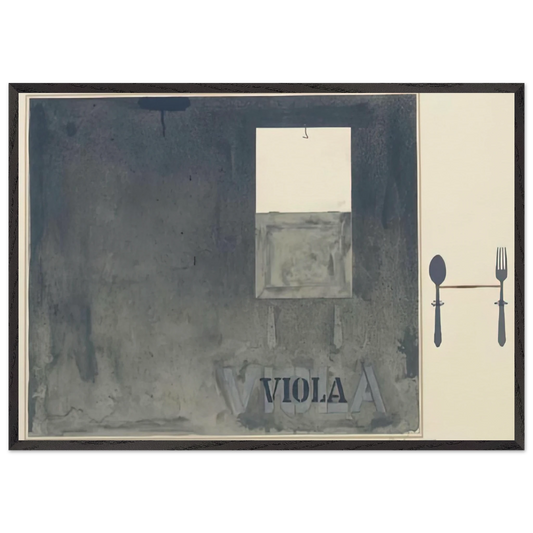 VIOLA ULAE 117 - Jasper Johns 70x100 cm / 28x40 inches Framed Art Print – Black Wooden Frame