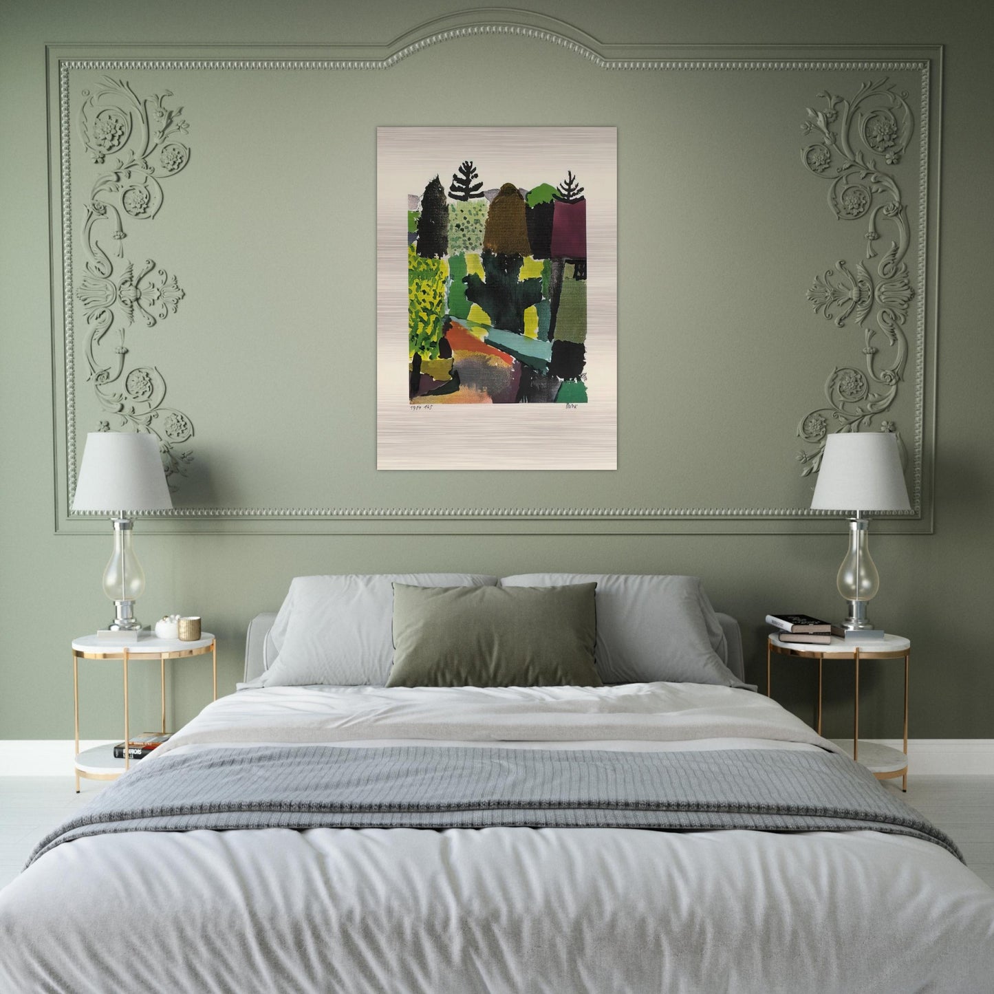 PARK 1920 - Paul Klee Brushed Aluminum Print - 70x100 cm / 28x40 inches | Paul Klee Aluminum Print | Paul Klee Prints