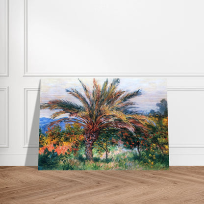 Palm Tree at Bordighera - claude monet Brushed Aluminum Print - 70x100 cm / 28x40 inches | claude monet Aluminum Print | claude monet Prints
