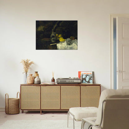 LEMONS AND BOTTLE OF DUTCH GIN 1896 - Henri Matisse Brushed Aluminum Print - 70x100 cm / 28x40 inches | Henri Matisse Aluminum Print | Henri Matisse Prints