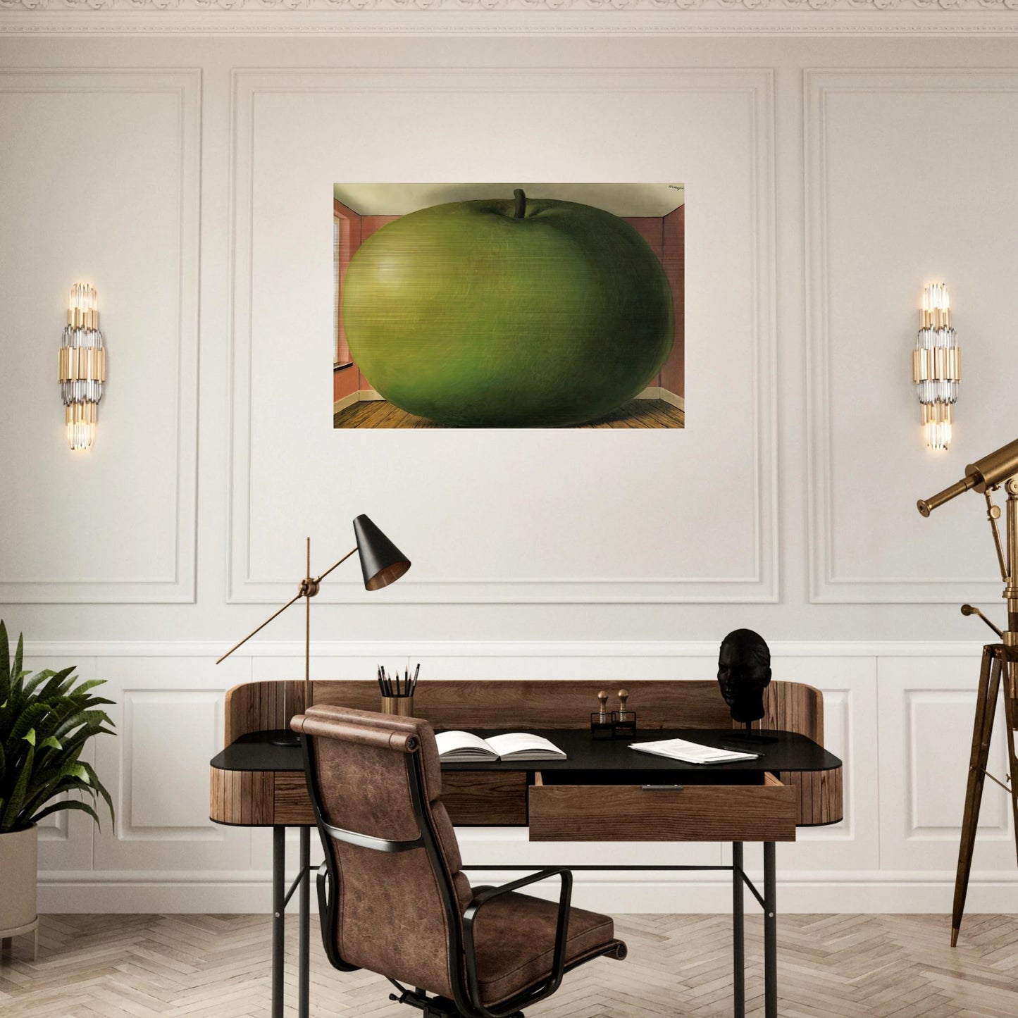 THE LISTENING ROOM 1952 - Rene Magritte Brushed Aluminum Print - 70x100 cm / 28x40 inches | Rene Magritte Aluminum Print | Rene Magritte Prints