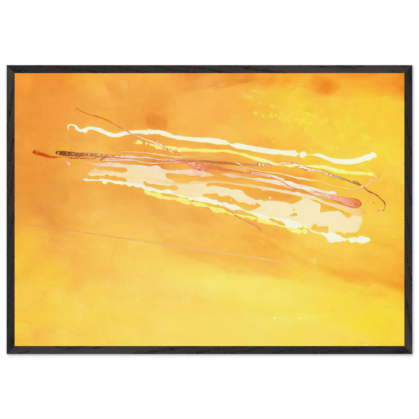 Spirit in the Sky - 1969 - Ronnie Landfield 70x100 cm / 28x40 inches Framed Art Print – Black Wooden Frame