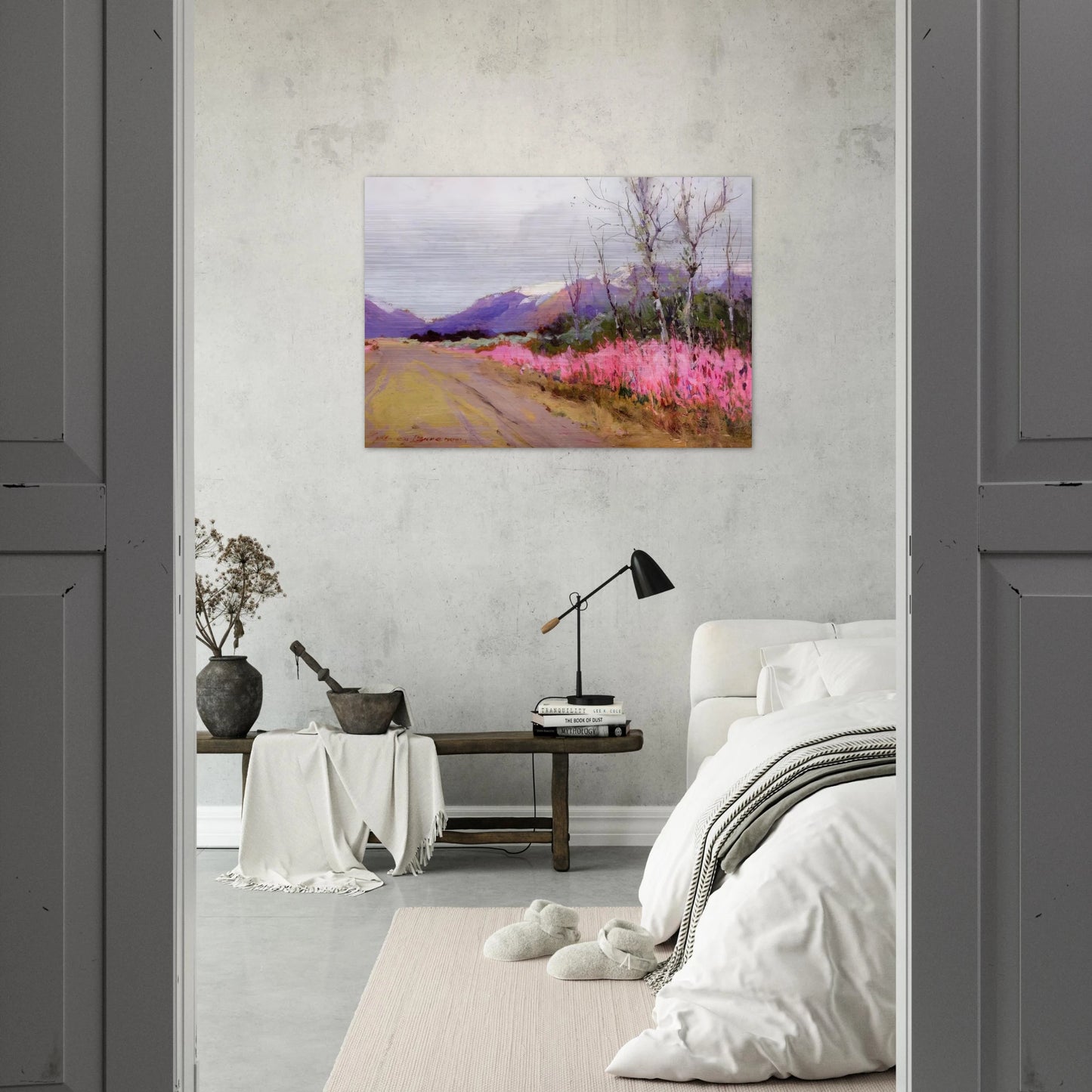 Fireweed Lane - Romanticism - Sydney Laurence Brushed Aluminum Print - 70x100 cm / 28x40 inches | Sydney Laurence Aluminum Print | Sydney Laurence Prints