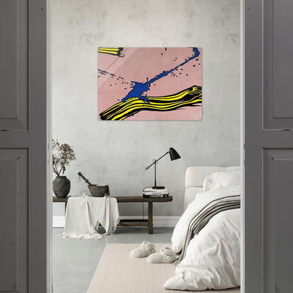 BRUSHSTROKE WITH SPATTER 1966 - Roy Lichtenstein Acrylic Print - 70x100 cm / 28x40″ inches | Roy Lichtenstein Wall Art | Roy Lichtenstein Prints
