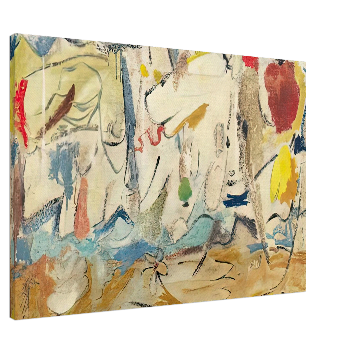 Helen Frankenthaler - Cloudscape, 1951- Wall Art - 28x40 inches / 70x70 cm - Canvas (Imperial)-canvas - -
