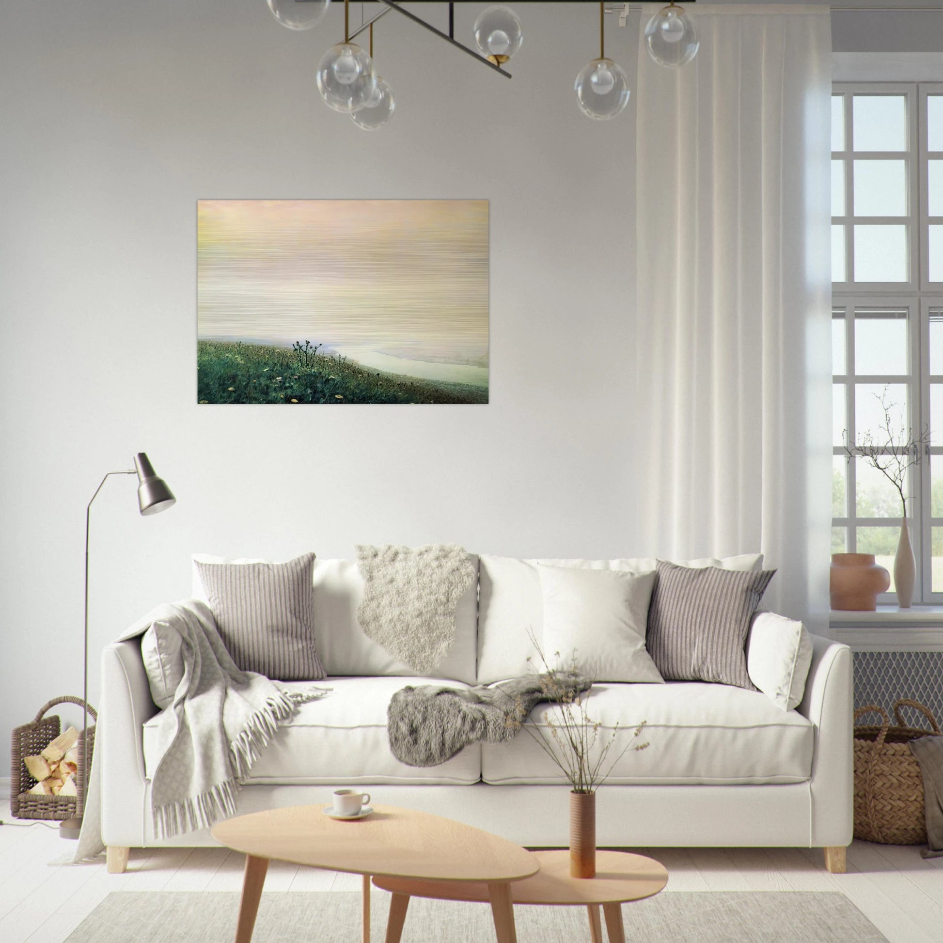 Dnieper in the morning - Arkhyp Kuindzhi Brushed Aluminum Print - 70x100 cm / 28x40 inches | Arkhyp Kuindzhi Aluminum Print | Arkhyp Kuindzhi Prints