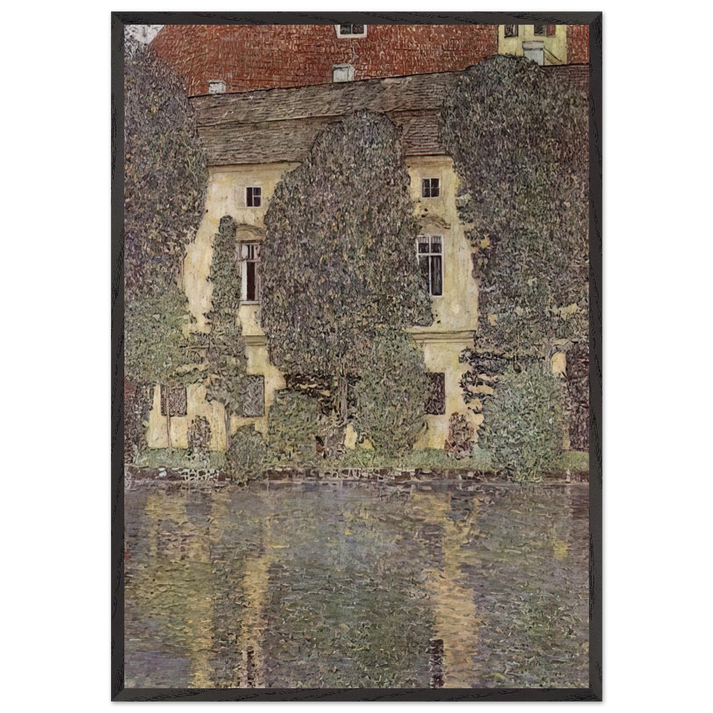 THE SCHLOSS KAMMER ON THE ATTERSEE III 1910 - Gustav Klimt 70x100 cm / 28x40 inches Framed Art Print – Black Wooden Frame
