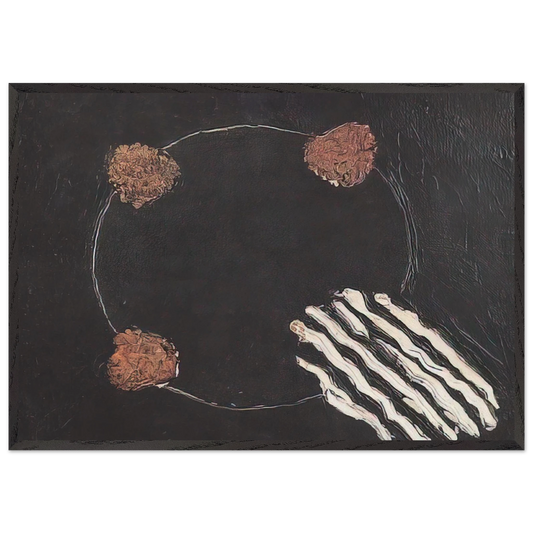 Untitled No 14 - 1952 - Forrest Bess 70x100 cm / 28x40 inches Framed Art Print – Black Wooden Frame