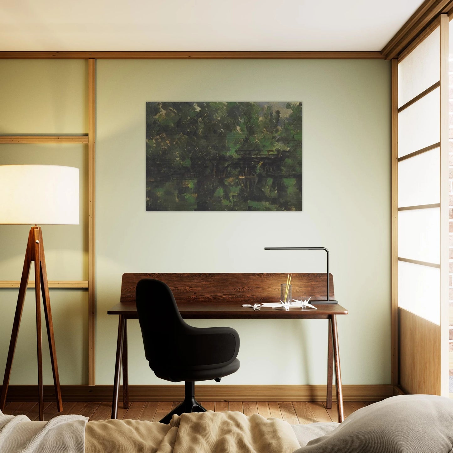 Bridge over the pond - Paul Cézanne Brushed Aluminum Print - 70x100 cm / 28x40 inches | Paul Cézanne Aluminum Print | Paul Cézanne Prints
