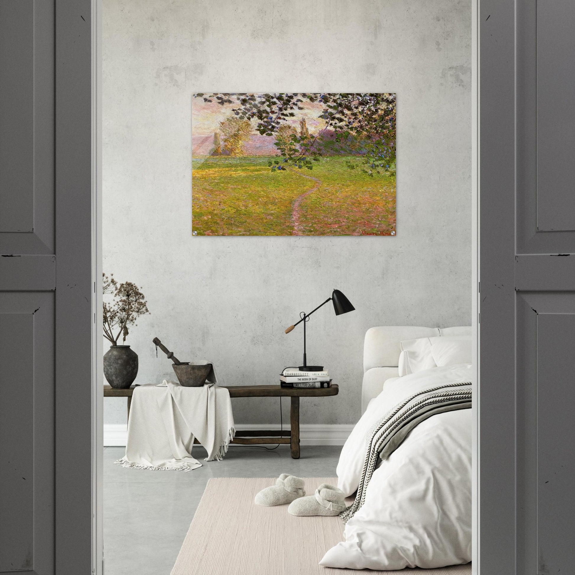Morning Landscape, Giverny - claude monet Acrylic Print - 70x100 cm / 28x40″ inches