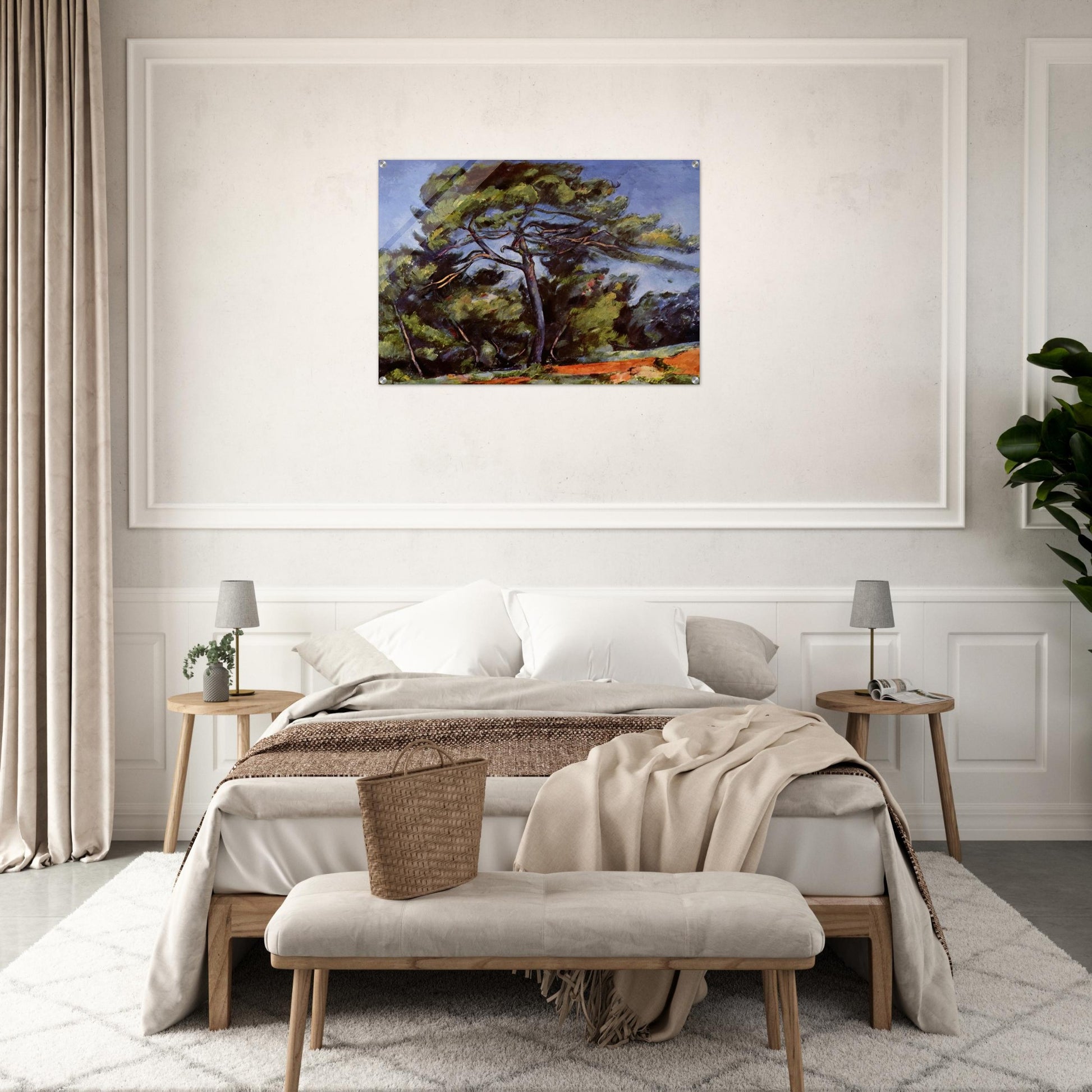 The Great Pine - Paul Cézanne Acrylic Print - 70x100 cm / 28x40″ inches | Paul Cézanne Wall Art | Paul Cézanne Prints