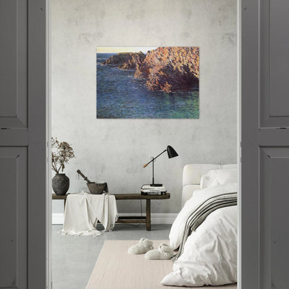 The Grotto of Port-Domois - claude monet Brushed Aluminum Print - 70x100 cm / 28x40 inches | claude monet Aluminum Print | claude monet Prints
