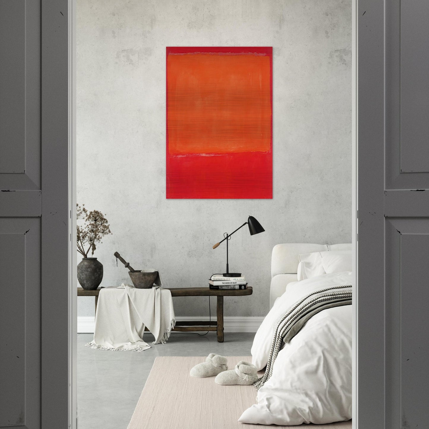 Ochre and Red on Red - 1957 - Mark Rothko Brushed Aluminum Print - 70x100 cm / 28x40 inches | Mark Rothko Aluminum Print | Mark Rothko Prints