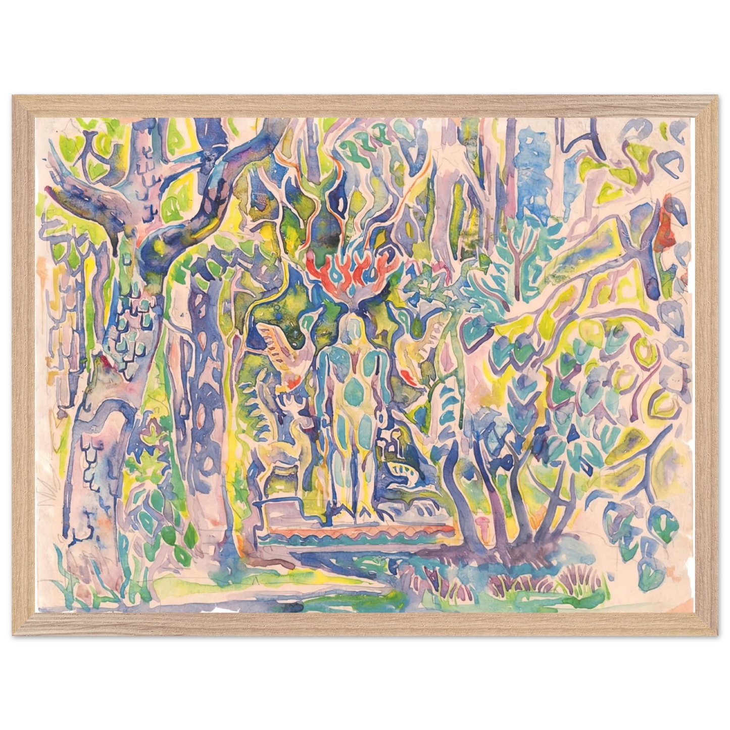 Walter Inglis Anderson - Walter Anderson Wall art - 60x80 cm / 24x32 inches - Premium Wooden Framed Poster With Fine Art Paper-canvas - White frame