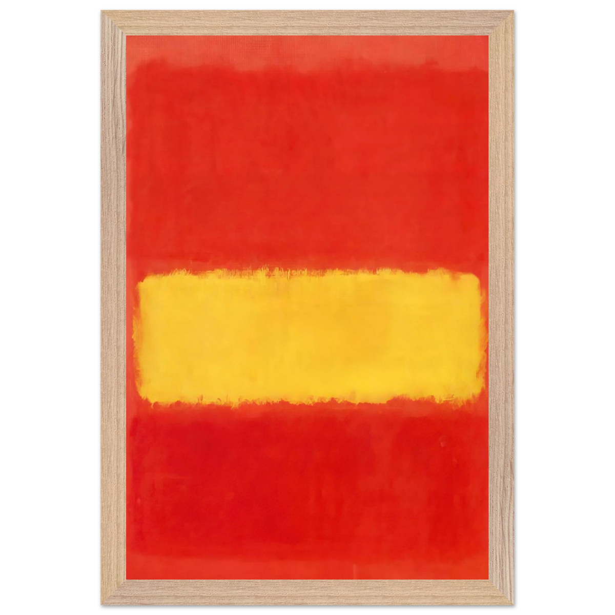 Mark Rothko - Yellow band - 1956 Wall Art - 30x40 cm / 12x16 inches - Premium Wooden Framed Poster With Fine Art Paper-canvas - Black frame