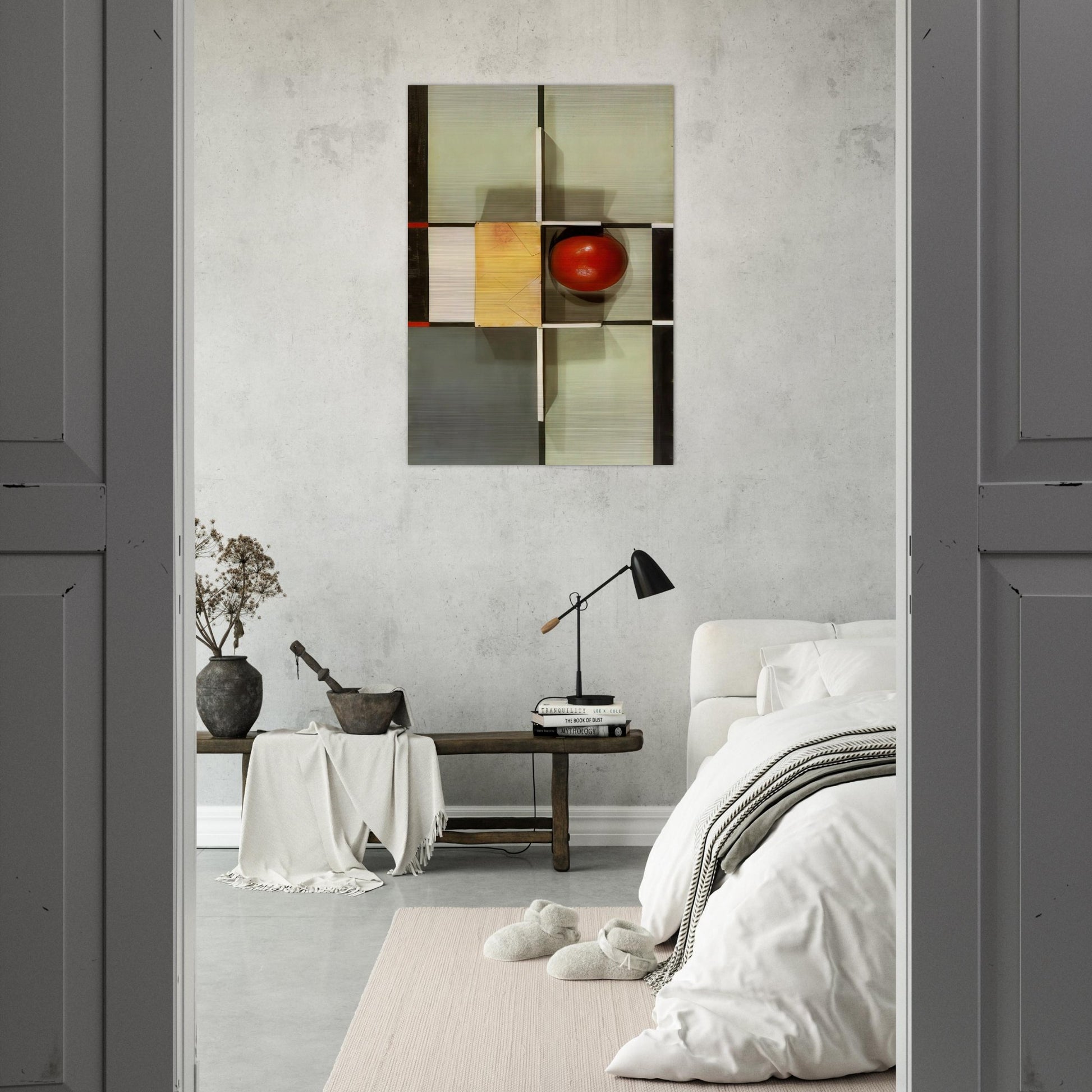 RELIEF WITH CROSS AND SQUARE 1924 - Kurt Schwitters Brushed Aluminum Print - 70x100 cm / 28x40 inches | Kurt Schwitters Aluminum Print | Kurt Schwitters Prints