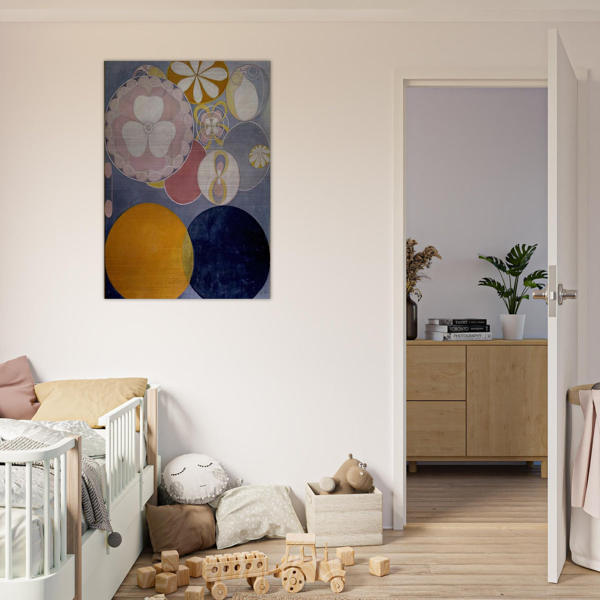 DE TIO ST RSTA N 2 BARNAALDERN 1907 - Hilma af Klint Brushed Aluminum Print - 70x100 cm / 28x40 inches | Hilma af Klint Aluminum Print | Hilma af Klint Prints