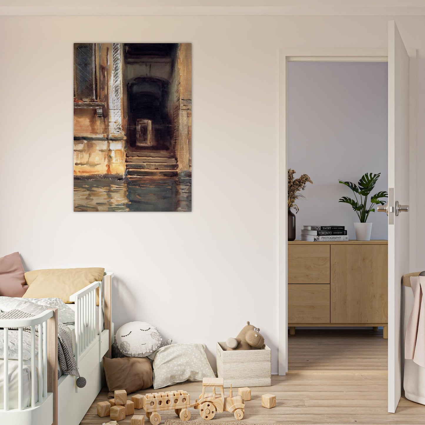 Venetian Doorway - John Singer Sargent Brushed Aluminum Print - 70x100 cm / 28x40 inches | John Singer Sargent Aluminum Print | John Singer Sargent Prints