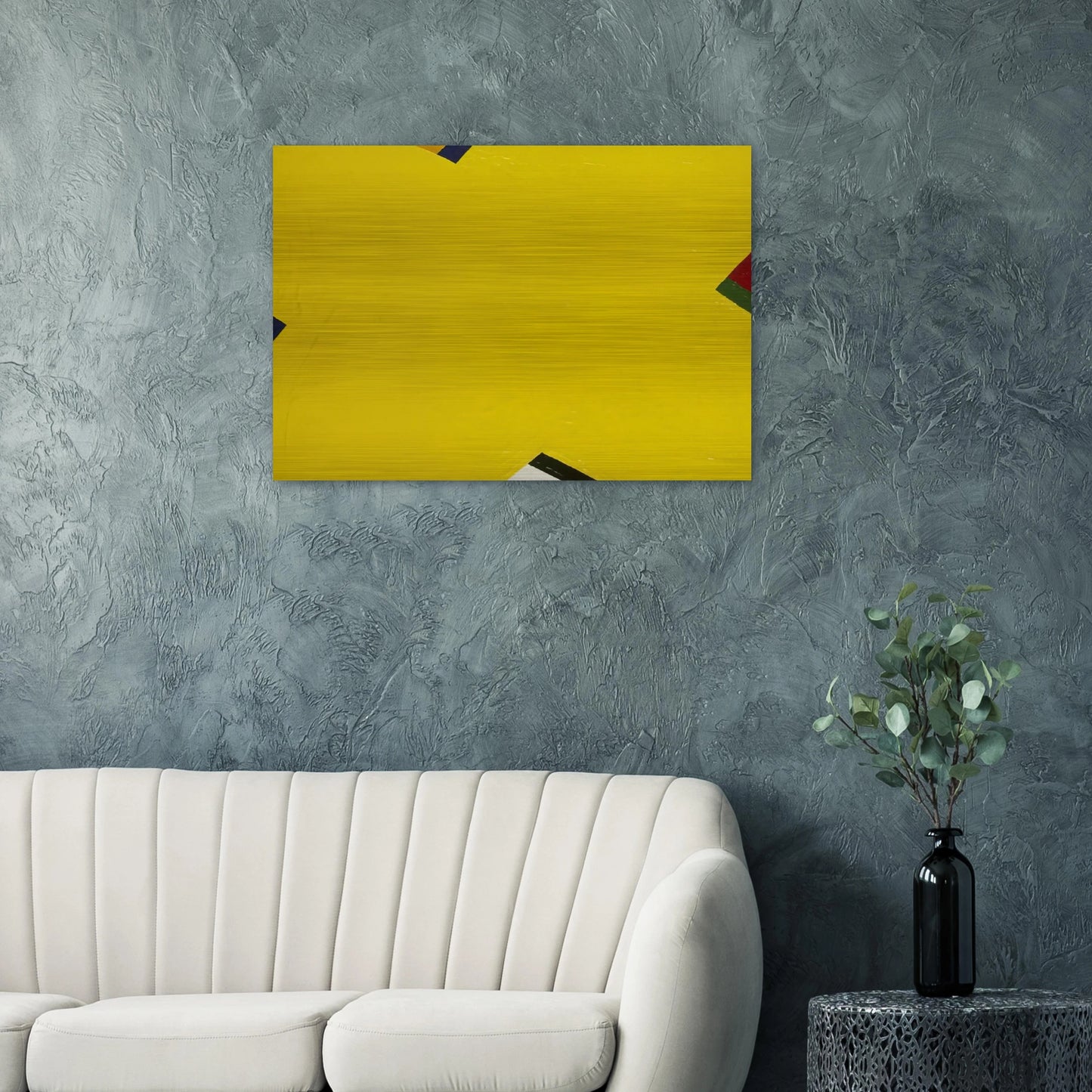 Yellow - Al Held Brushed Aluminum Print - 70x100 cm / 28x40 inches | Al Held Aluminum Print | Al Held Prints