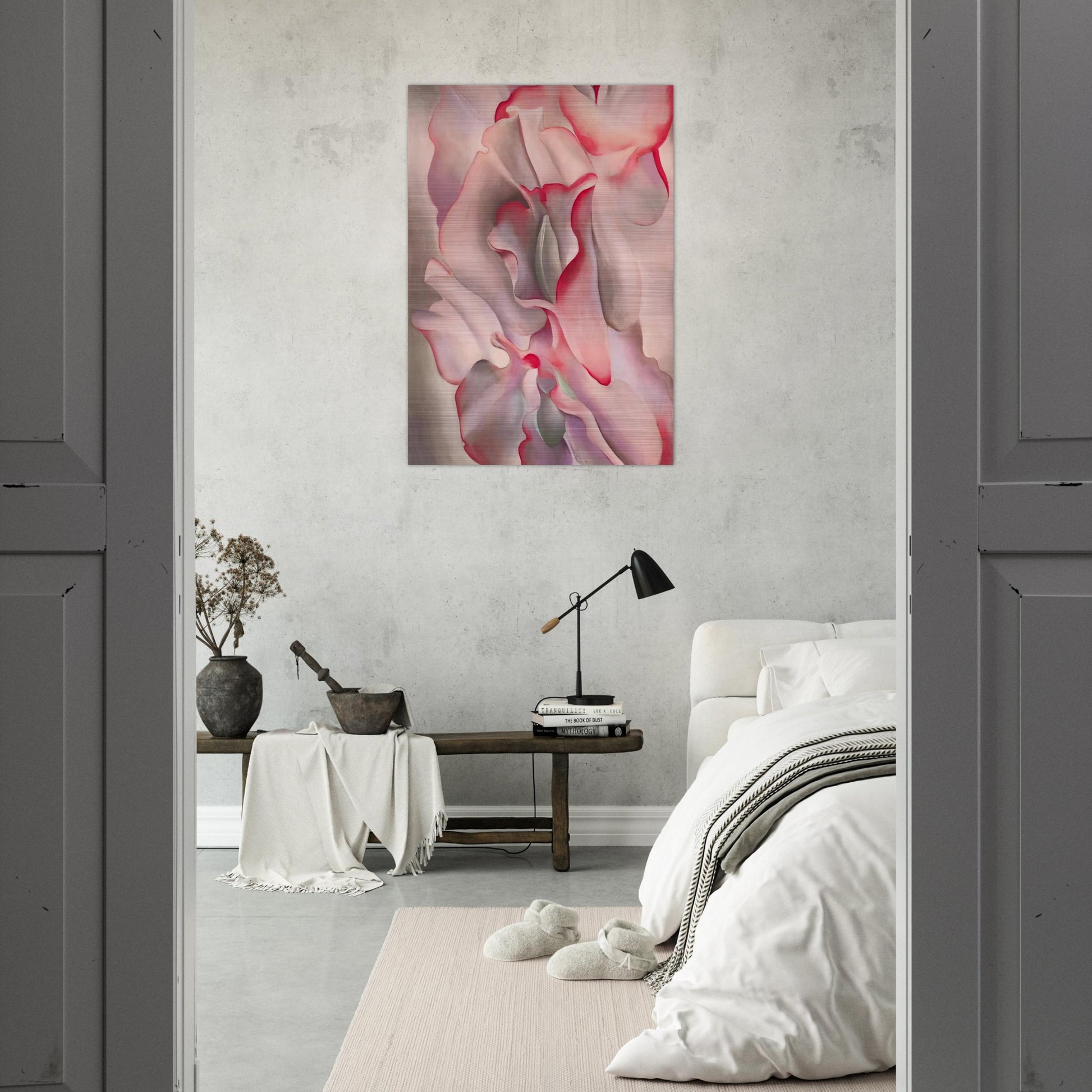 Pink Sweet Peas 2 - Georgia O'Keeffe Brushed Aluminum Print - 70x100 cm / 28x40 inches | Georgia O'Keeffe Aluminum Print | Georgia O'Keeffe Prints