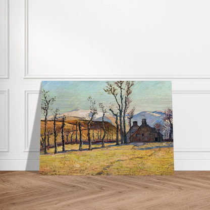 Cottages in a landscape - Armand Guillaumin Brushed Aluminum Print - 70x100 cm / 28x40 inches | Armand Guillaumin Aluminum Print | Armand Guillaumin Prints