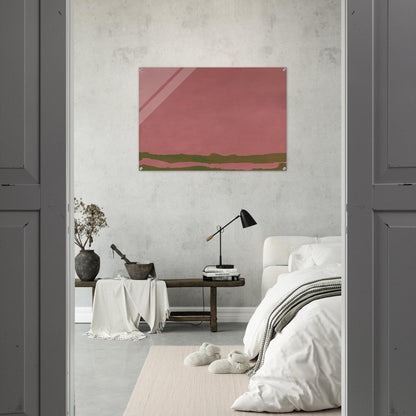 Green Likes Mauve - 1970 - Helen Frankenthaler Acrylic Print - 70x100 cm / 28x40″ inches