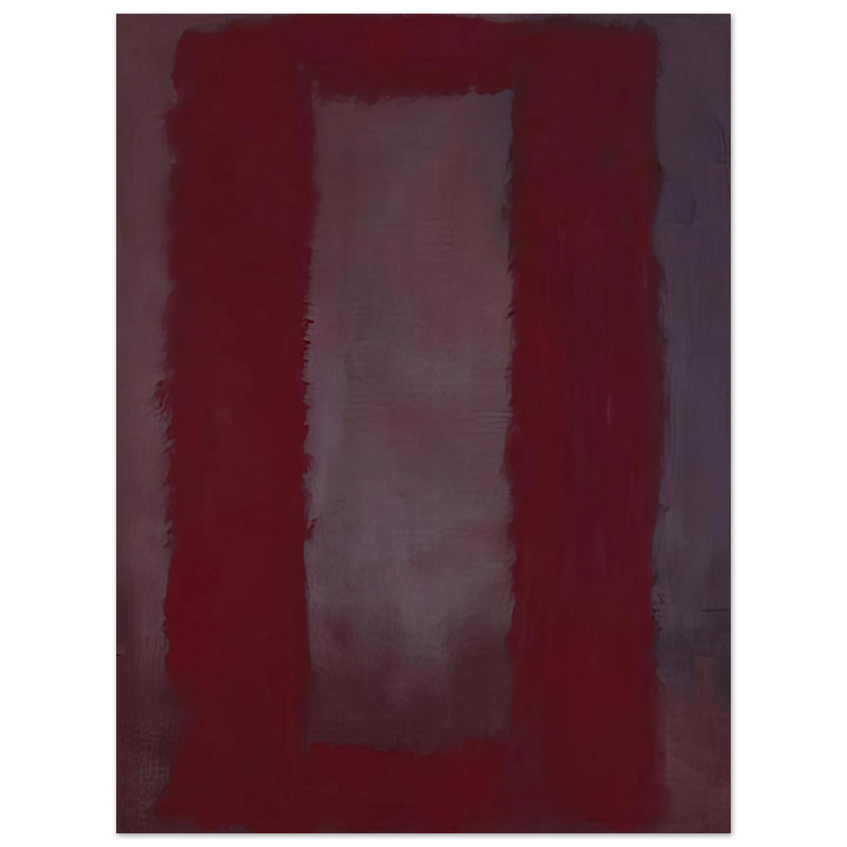 Mark Rothko - Red on Maroon - 1959 Wall Art - 60x80 cm / 24x32 inches - Premium Wooden Framed Poster With Fine Art Paper - White frame